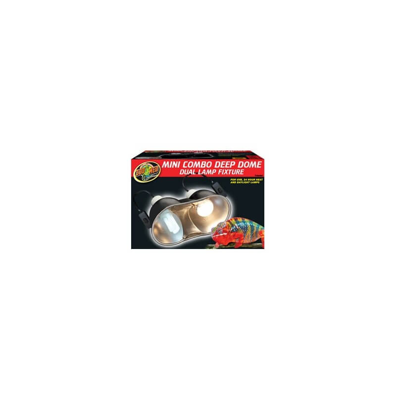 Zoo Med Combo Deep Dome Dual Lamp Fixture - LF-25